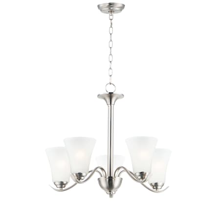 Maxim Lighting Vital 5-Light 23" Wide Satin Nickel Chandelier 12075FTSN